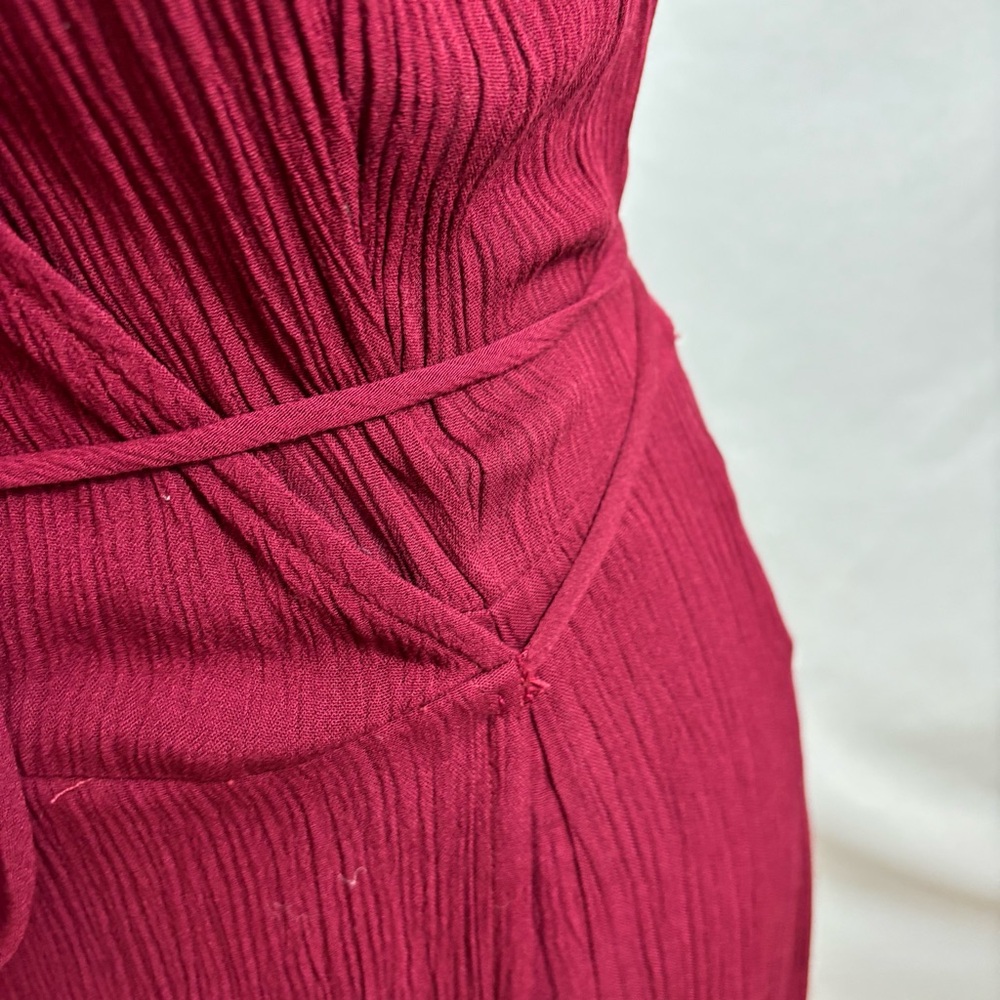 Ladies Lulu’s Evolve Burgundy Wrap Maxi Dress Size Small - Picture 10 of 12